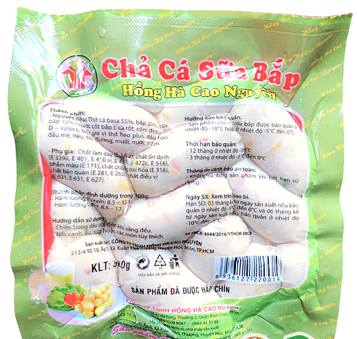 Chả cá sữa bắp