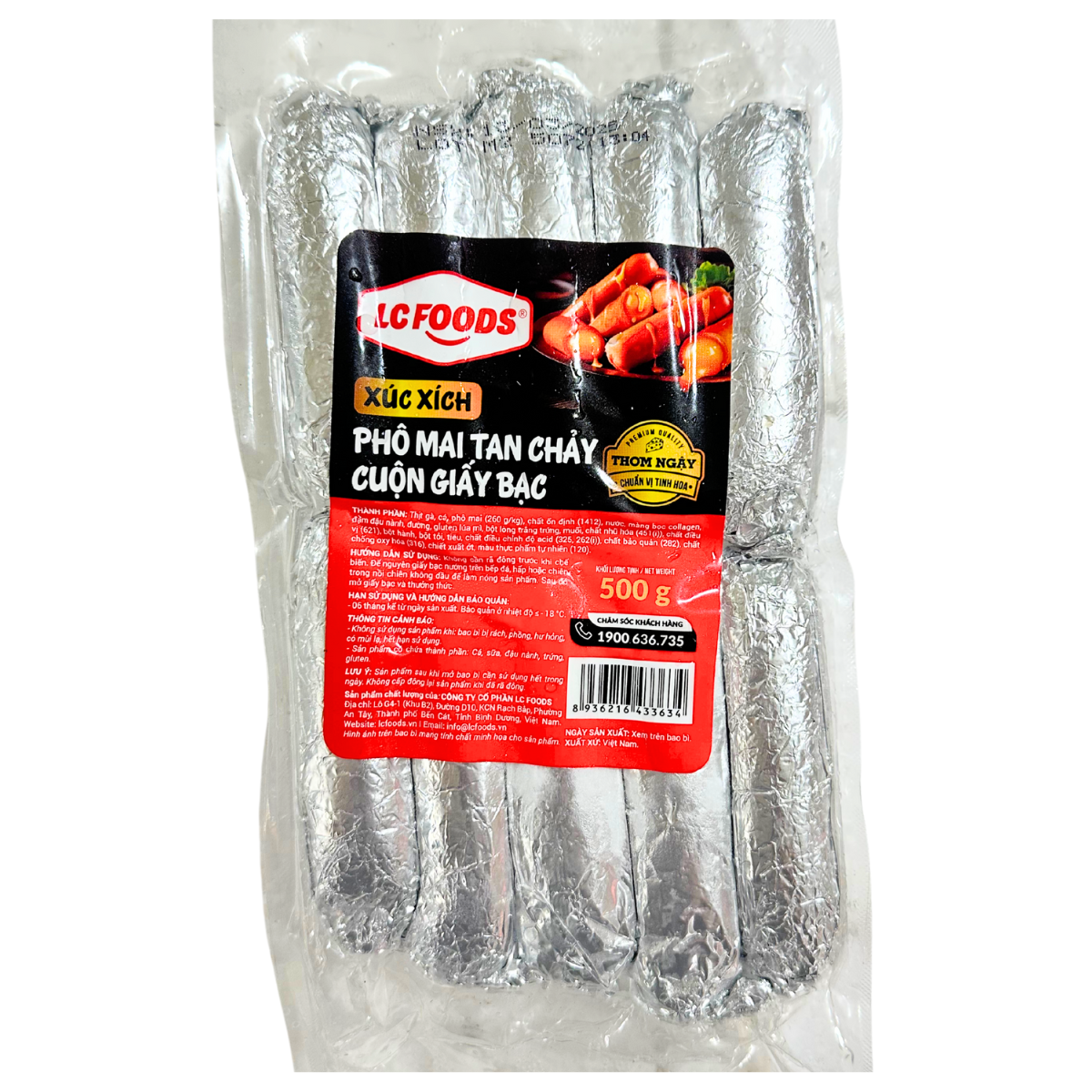 Xúc xích phô mai nướng giấy bạc